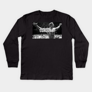 Arnold Schwarzenegger CONQUER Icon! Kids Long Sleeve T-Shirt